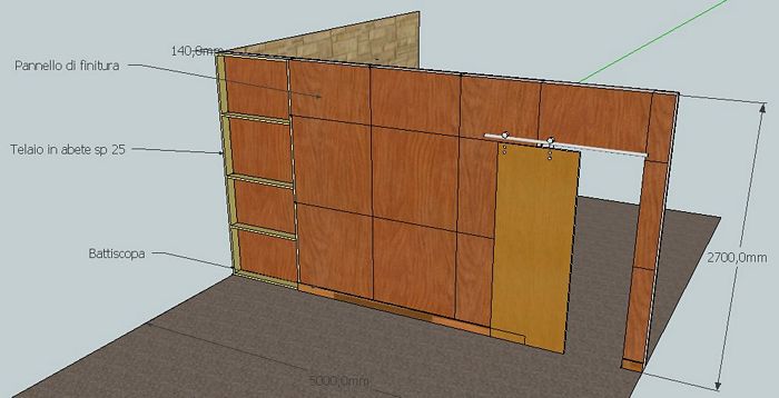 Parete divisorio legno ~ home design e ispirazione mobili Pareti divisorie in legno fai da te